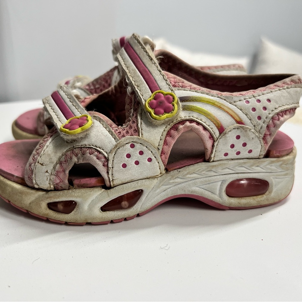 Free with bundle! George Toddler Sandals Size 9 Pink White Velcro